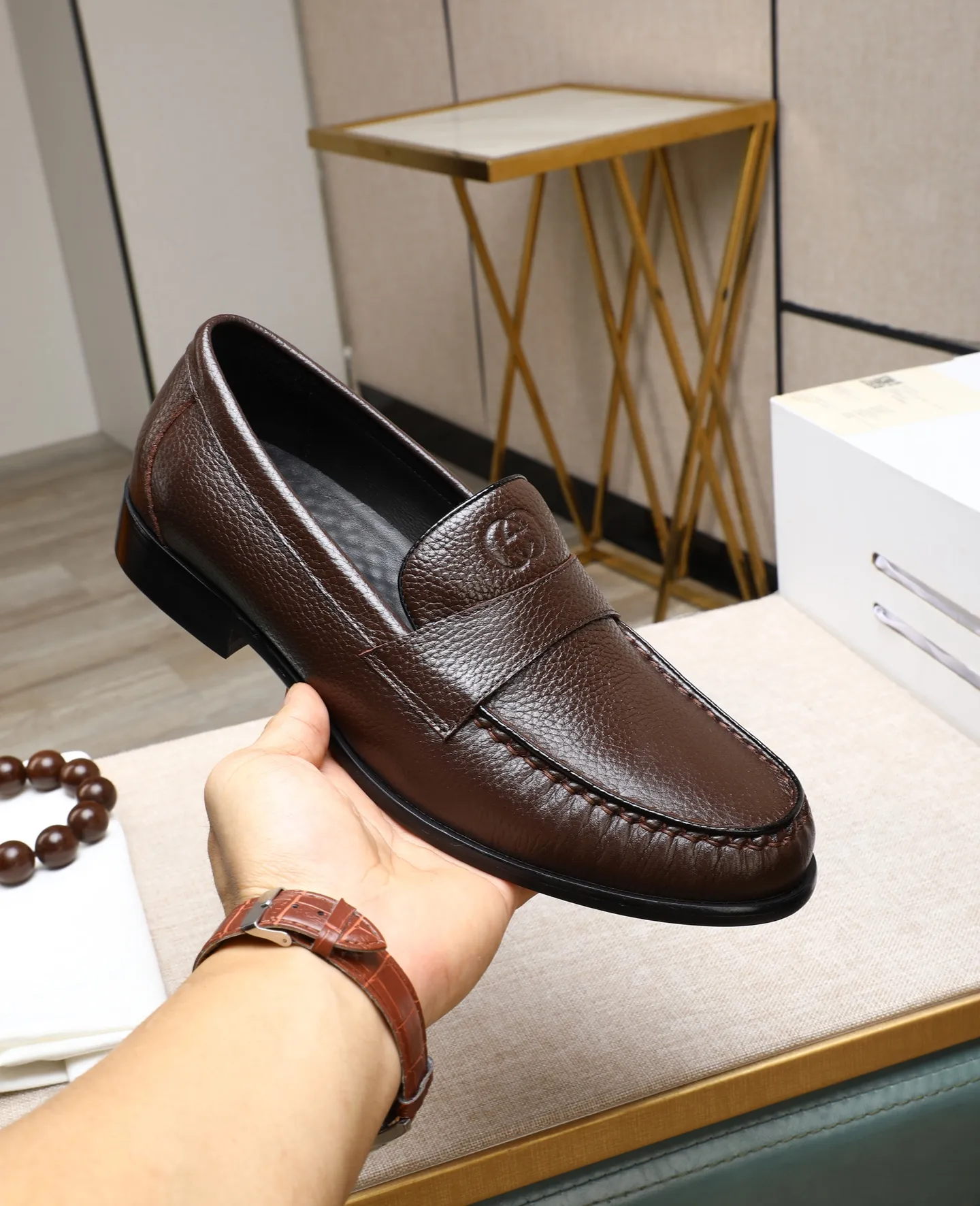 Men's shoes 💰500📛📛Original (water-dyed cow lining) GUCCI official website formal shoes🌀 Italian🇮🇹imported cowhide➕Top imported water-dyed cowhide lining💋Finely handmade Original bottom, the real thing looks better when photographed in person Standard size 38-44 (45 46 custom-made)